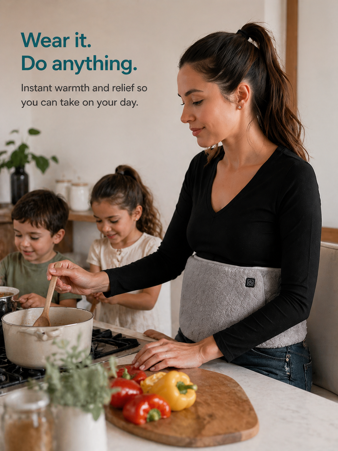 Aeloria HeatHug Wrap in the kitchen