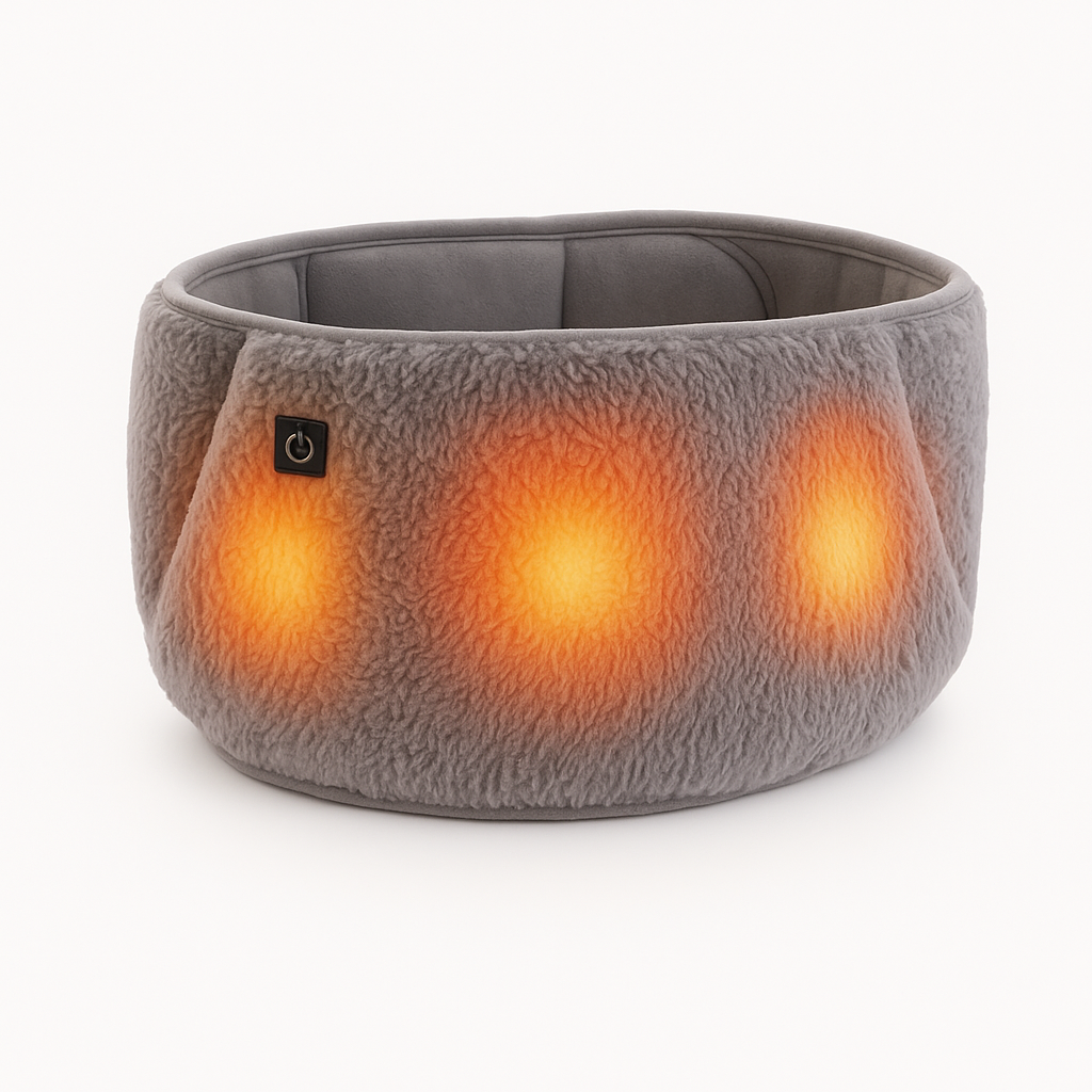 Aeloria HeatHug Wrap with three soft glowing heat zones